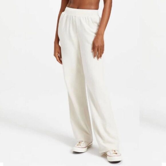 Good American Wide Leg Sweatpants Cream Size Extra Large - Picture 1 of 11